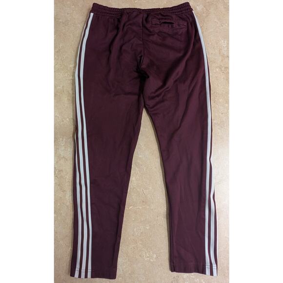 Adidas Originals Burgundy 3-Stripe Track Pants Joggers Women’s M - Picture 6 of 12